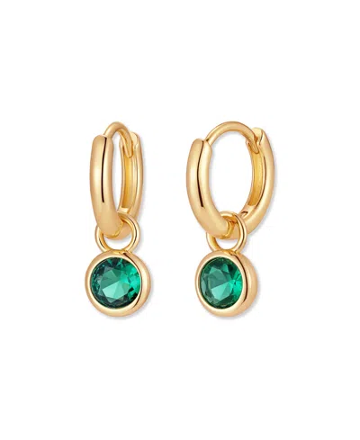 Brook & York Gold-plated Matilda Birthstone Hoop Earrings In May