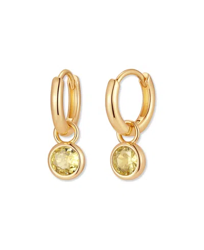 Brook & York Gold-plated Matilda Birthstone Hoop Earrings In Nov