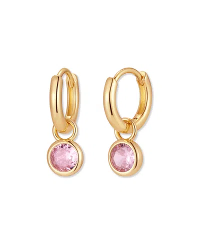 Brook & York Gold-plated Matilda Birthstone Hoop Earrings In Oct