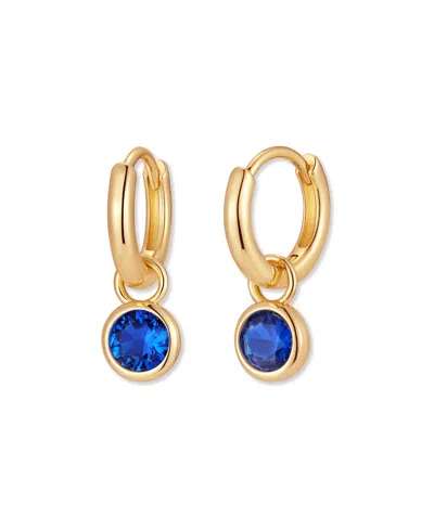 Brook & York Gold-plated Matilda Birthstone Hoop Earrings In Sep