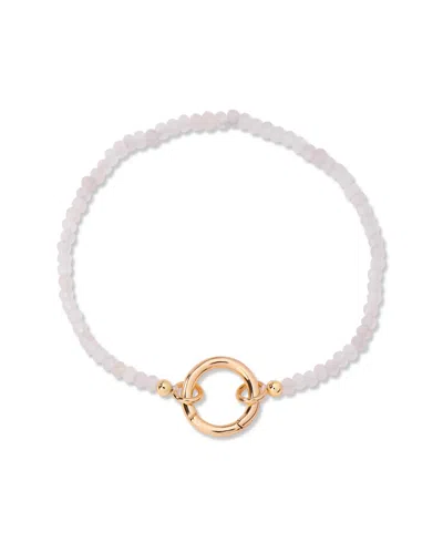 Brook & York Gold-plated Natalie Birthstone Charm Bracelet In Apr