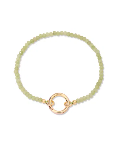Brook & York Gold-plated Natalie Birthstone Charm Bracelet In Aug
