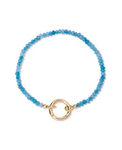 Brook & York Gold-plated Natalie Birthstone Charm Bracelet In Dec