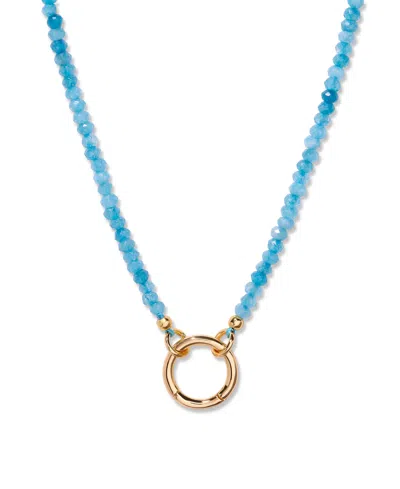 Brook & York Gold-plated Natalie Birthstone Charm Necklace In Dec