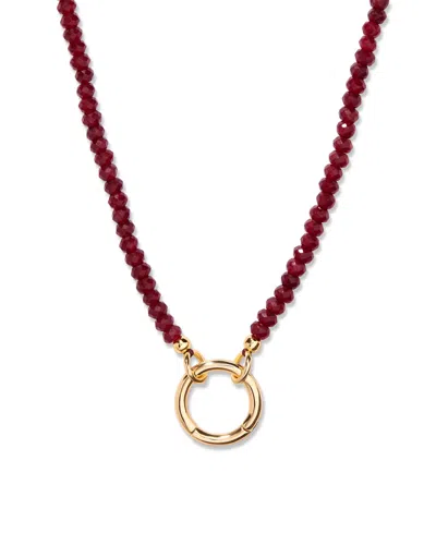 Brook & York Gold-plated Natalie Birthstone Charm Necklace In Jan