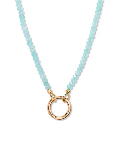 Brook & York Gold-plated Natalie Birthstone Charm Necklace In Mar