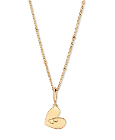 Brook & York Gold-plated Penelope Initial Heart Necklace In White