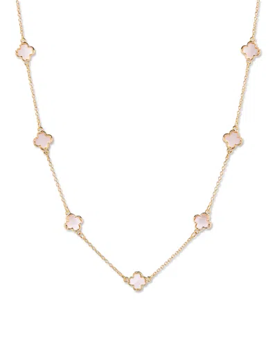 Brook & York Gold-tone Plated Chatham Clover Mother Of Pearl Necklace