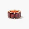 Brook & York Gracie Gold Vermeil Baguette Birthstone Bead In Red