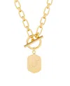 Brook & York Hadley Initial Toggle Necklace In Gold-plated-j