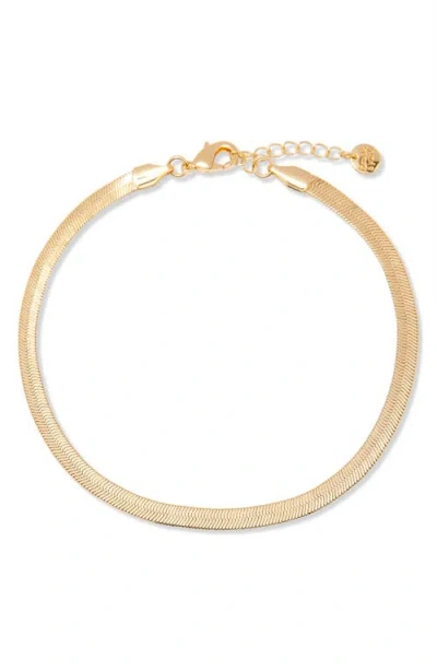 Brook & York Brook And York Hazel Herringbone Anklet In Gold