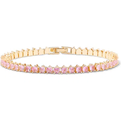 Brook & York Brook And York Isabella Birthstone Tennis Bracelet In Pink
