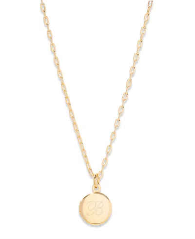 Brook & York Isla Initial Petite Locket Necklace In Gold