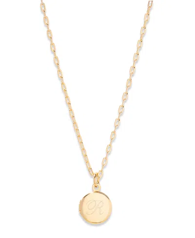 Brook & York Isla Initial Petite Locket Necklace In Gold