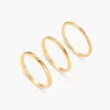 Brook & York Ivey Extra Thin Ring Set In Gold