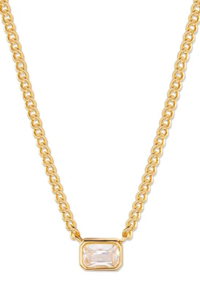 Brook & York Jane Birthstone Pendant Necklace In Gold - April