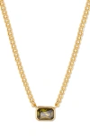 Brook & York Jane Birthstone Pendant Necklace In Gold - August