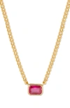 Brook & York Jane Birthstone Pendant Necklace In Gold - July