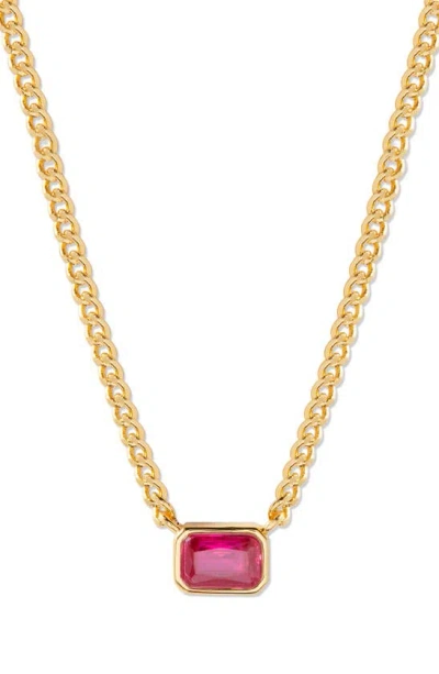 Brook & York Jane Birthstone Pendant Necklace In Gold