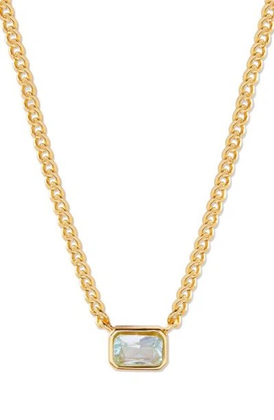 Brook & York Jane Birthstone Pendant Necklace In Gold - March