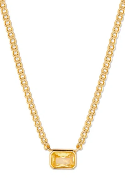 Brook & York Jane Birthstone Pendant Necklace In Gold