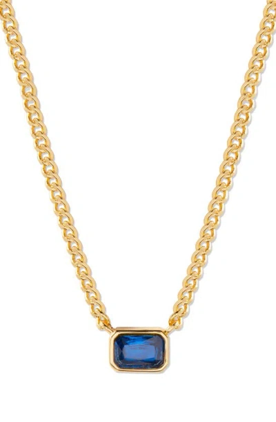 Brook & York Jane Birthstone Pendant Necklace In Gold - September