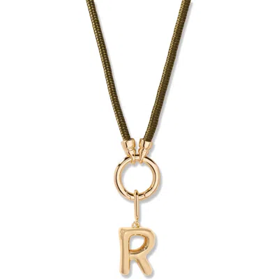 Brook & York Brook And York Kai Initial Charm Necklace In Green