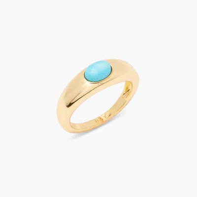 Brook & York Kara Turquoise Signet Ring In White