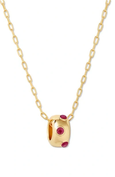 Brook & York Brook And York Kate Birthstone Pendant Necklace In Gold - July