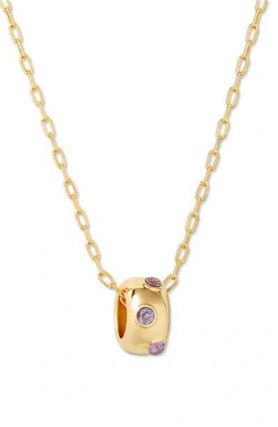 Brook & York Brook And York Kate Birthstone Pendant Necklace In Gold - June