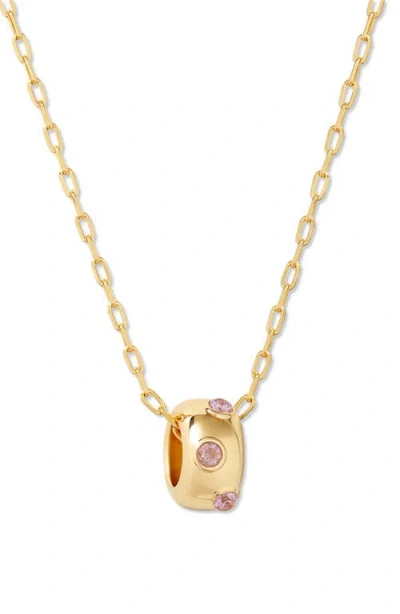Brook & York Brook And York Kate Birthstone Pendant Necklace In Gold - October
