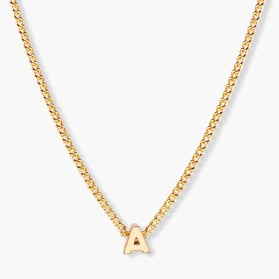 Brook & York Gold Plated Kira Mini Initial Short Pendant Necklace