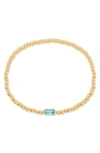 Brook & York Kylie Birthstone Beaded Stretch Bracelet In Blue