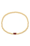 Brook & York Kylie Birthstone Beaded Stretch Bracelet In Gold