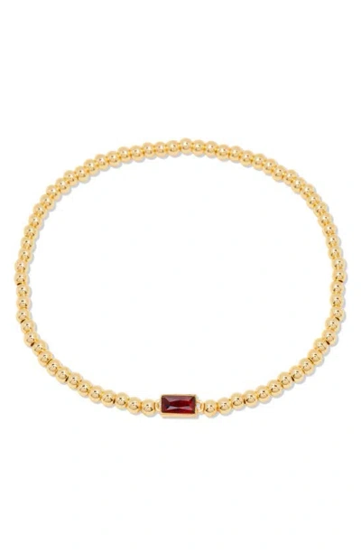 Brook & York Kylie Birthstone Beaded Stretch Bracelet In Gold