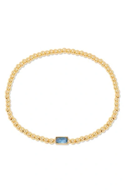 Brook & York Kylie Birthstone Beaded Stretch Bracelet In Gold