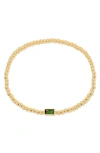 Brook & York Kylie Birthstone Beaded Stretch Bracelet In Gold - May