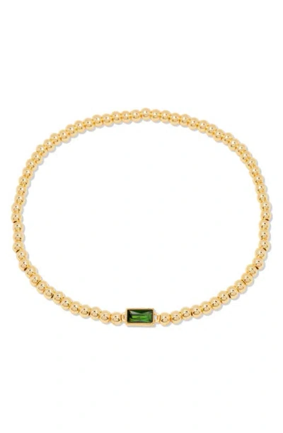 Brook & York Kylie Birthstone Beaded Stretch Bracelet In Green