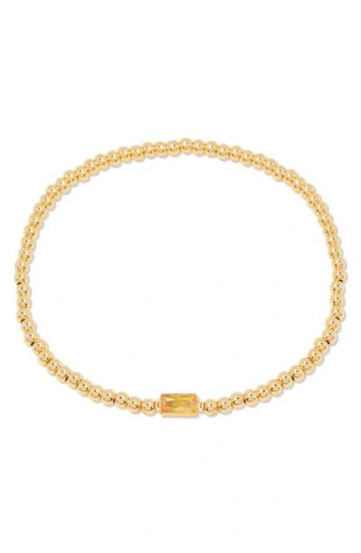 Brook & York Kylie Birthstone Beaded Stretch Bracelet In Gold - November