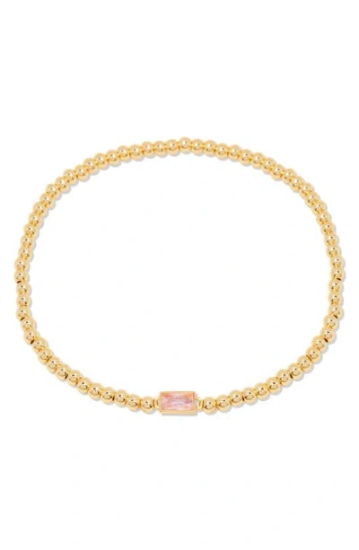 Brook & York Kylie Birthstone Beaded Stretch Bracelet In Gold - October