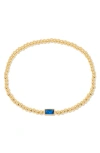 Brook & York Kylie Birthstone Beaded Stretch Bracelet In Blue
