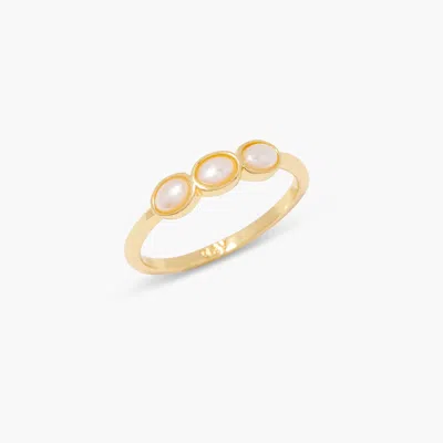 Brook & York Leah Pearl Ring In Gold