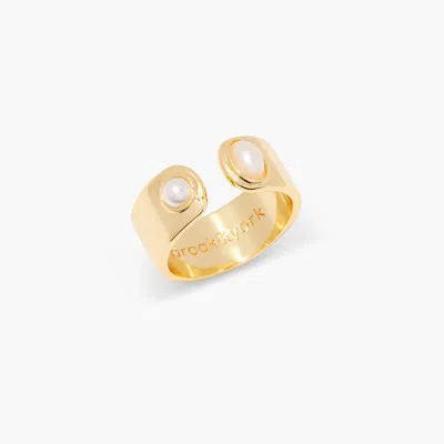 Brook & York Leah Pearl Statement Ring In Gold