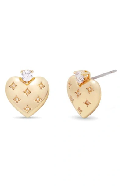 Brook & York Brook And York Lillian Heart Stud Earrings In Gold