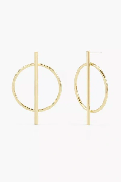 Brook & York Long Bar Hoop Earrings In Gold