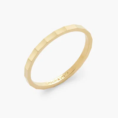 Brook & York Lucy Extra Thin Ring In Gold-tone