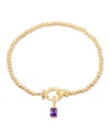 Brook & York Mackenzie Birthstone Bracelet In Feb Birthstone