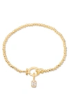 Brook & York Mackenzie Birthstone Bracelet In Gold - April