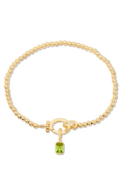 Brook & York Mackenzie Birthstone Bracelet In Gold - August