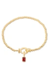 Brook & York Mackenzie Birthstone Bracelet In Gold - January